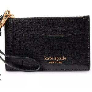 NWOT Kate Spade Black Leather Card Holder